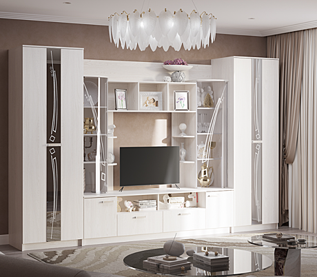 Гостиная Венеция ясень белый