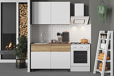 КВИК-СТЕП Кухня 1.2 м белый