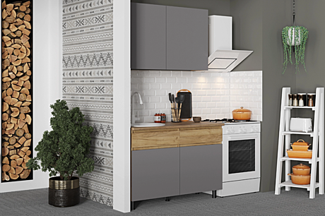 КВИК-СТЕП Кухня 1.2 м графит