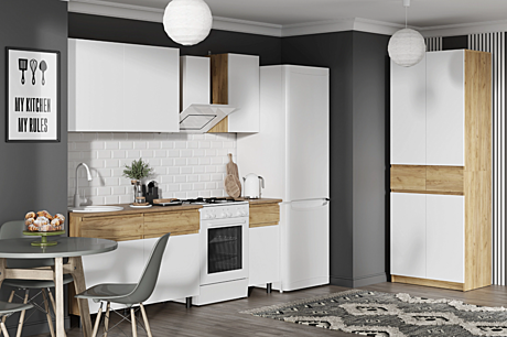 КВИК-СТЕП Кухня 1.6 м белый