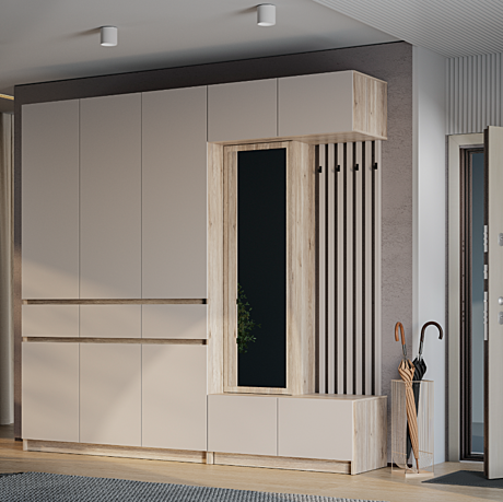 Прихожая Багира ПР-03/Шкаф 3-х створчатый Багира ШК-08