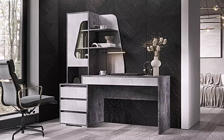 Стол Пифагор Цемент светлый / Цемент темный