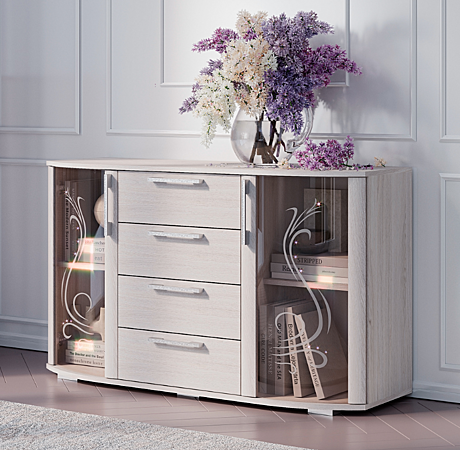 Комод Флорида ясень белый